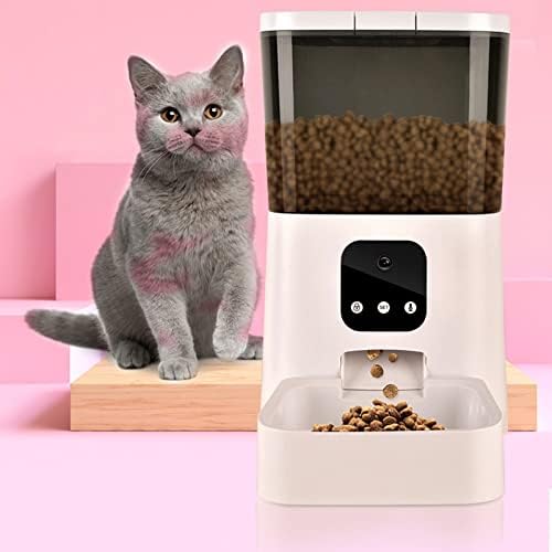 Otomatik evcil hayvan besleyici, Ses Kontrolü Akıllı Evcil hayvan gıda Dağıtıcı Ayrılabilir 7L Kapasiteli Köpek Kedi için