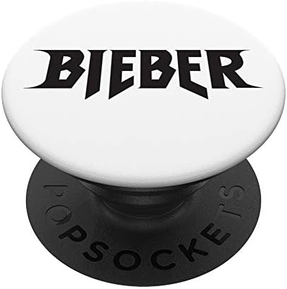 Justin Bieber Siyah / Beyaz PopSockets PopGrip: Telefonlar ve Tabletler için Değiştirilebilir Kavrama