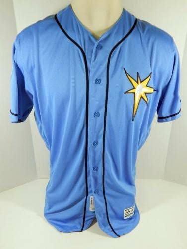 2019 Tampa Bay Işınları 96 Oyun Kullanılan Mavi Jersey Bahar Eğitim Yama DP07703-Oyun Kullanılan MLB Formaları