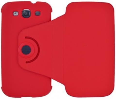 Flip Aksiyonlu Aımo Kablosuz Samsung Galaxy S III Kılıf (Kırmızı)