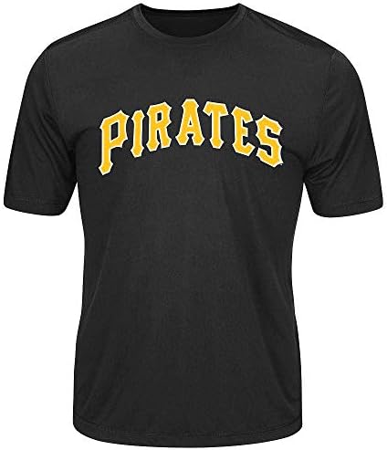 Majestic Athletic Pittsburgh Pirates Özel (İsim/) veya Boş Arka Lisanslı Kopya Jersey Tee