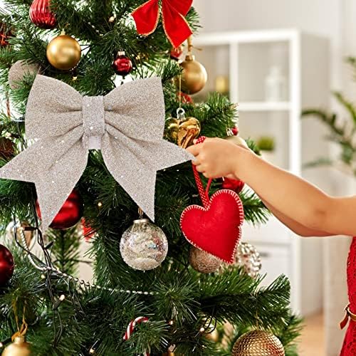 Kisangel Noel Yaylar 6 adet Noel Yay Süslemeleri Küçük Noel Ağacı Yay Noel Dekoratif Yaylar Süsler Noel Ağacı Ev Partisi
