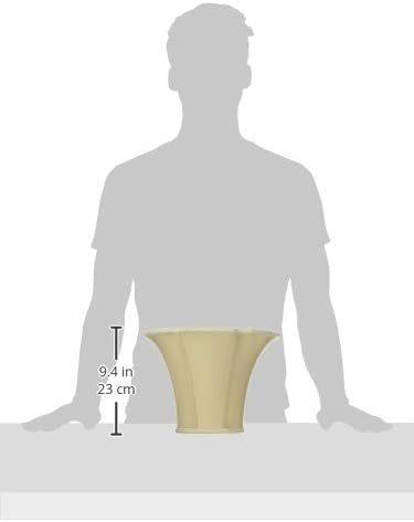 Kraliyet Tasarımlar Taraklı Oval Çan Tasarımcı Lamba Gölge, Bej, (8. 5x6. 5) x (16x12. 5) x 11