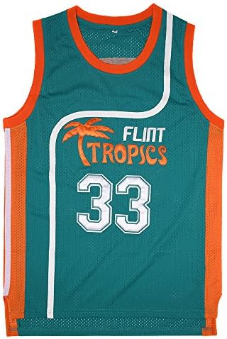 BOROLİN Gençlik Basketbol Forması 33 Jackie Ay Flint Tropik 90 s Film Gömlek