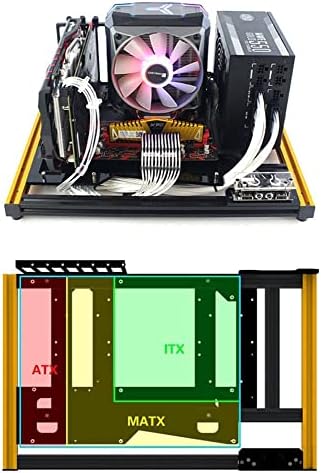 Alüminyum Dirsek PC Kasa Test Tezgahı Açık Hava bilgisayar kasası ATX Anakart için DIY Çıplak Çerçeve ATX MATX Şasi Desteği