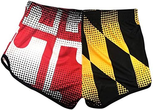Rota Bir Giyim / Maryland Bayrağı Piksel Baskı Kadın Atletik Şort