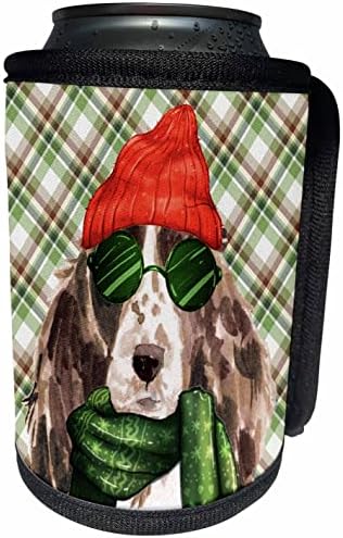 3dRose Kırmızı Güneş Gözlüklü Havalı Cocker Spaniel Tatil Köpeği. - Şişe Sargısını Soğutabilir (cc_351772_1)