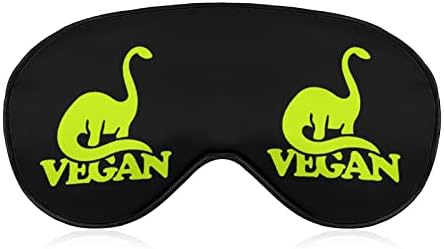 Vegan Dinozor Baskılı Uyku Göz Maskesi Yumuşak Körü Körüne Göz Kapağı Ayarlanabilir Kayış ile Gece Siperliği Seyahat Şekerleme