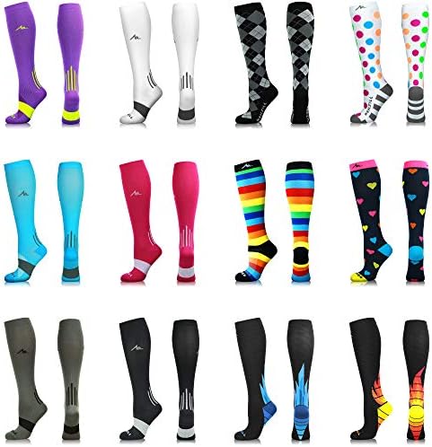 NEWZILL Tıbbi varis çorabı Kadınlar ve Erkekler için Sirkülasyon 20-30 mmHg, En İyi Koşu Atletik Hemşirelik Yürüyüş Seyahat