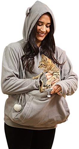KİTTYROO Kedi Hoodie, TV'DE GÖRÜLDÜĞÜ GİBİ Orijinal Kitty Taşıma Sweatshirt, Süper Yumuşak Kanguru Evcil Hayvan Çantası ile