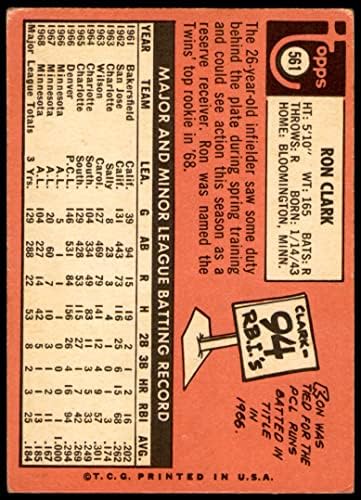 1969 Topps 561 Ron Clark Minnesota ikizleri (Beyzbol Kartı) VG ikizleri