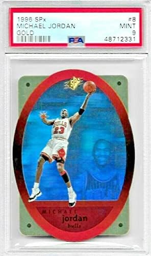 Michael Jordan 1996 Üst Güverte SPx altın Chicago Bulls Kartı 8-MİNT-PSA 9-İmzasız Basketbol Kartları
