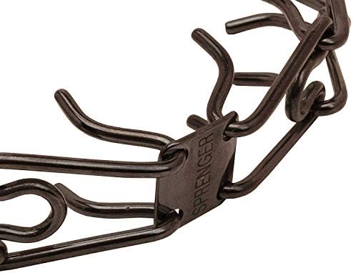 Herm Sprenger Siyah Paslanmaz Çelik Prong Yaka Köpekler için 3.2 mm 23in (58 cm) O Ring ile