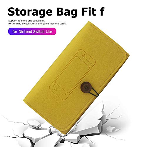 Keçe saklama çantası Taşıma Çantası için Fit Nintendo Anahtarı Lite Konsolu (Sarı)