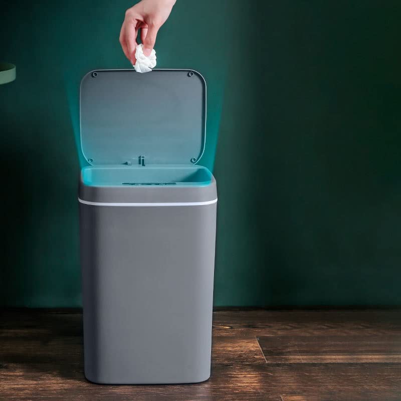 CXDTBH İndüksiyon Otomatik Algılama Ev çöp tenekesi Yatak Odası Tuvalet Mutfak çöp kutusu Kağıt Sepeti (Renk: D, Boyut: 1)