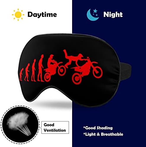 Motocross Dirtbike Evrim Uyku Maskesi Yumuşak Körü Körüne Taşınabilir Göz Maskesi Erkekler Kadınlar için Ayarlanabilir Kayış