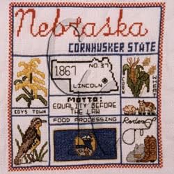 Yaratıcı Hatıralar Asil Nebraska Eyaleti Örnekleyici-Çapraz Dikiş Deseni