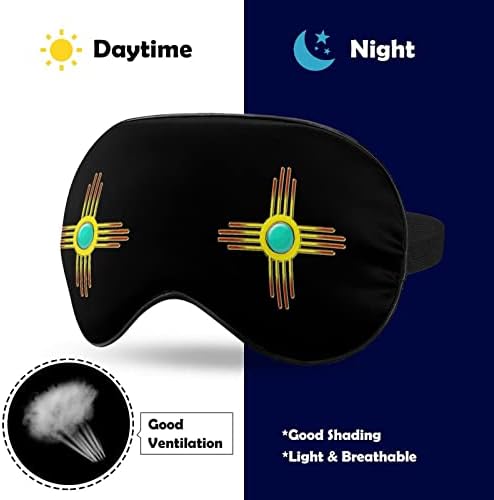 Ziya Güneş Pueblo Yeni Meksika Yumuşak Göz Maskesi Etkili Gölgeleme Uyku Maskesi Konfor Körü Körüne Elastik Ayarlanabilir