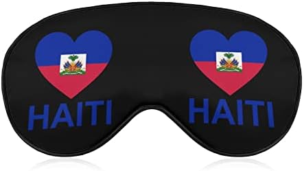 Aşk Haiti Uyku Maskesi Dayanıklı Körü Körüne Yumuşak Göz Maskesi Erkekler Kadınlar için Ayarlanabilir Kayış ile Kapakları