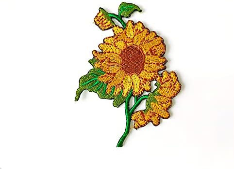 TH Pretty Ayçiçeği Çiçekler Yaz aylarında Logo2 Yamalar Aplike İşlemeli Demir on Patch dikmek için Sırt Çantaları Kot Ceketler