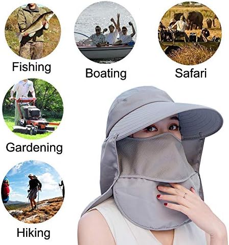 Güneş şapkaları Kadınlar için Geniş Ağızlı UV Koruma Siperliği UPF 50 + Balıkçılık Şapkaları Katlanabilir At Kuyruğu Yaz