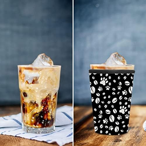 Buzlu Kahve Kılıfı Yeniden Kullanılabilir İçecek Kılıfı Aksesuarları Kiatoras Soğuk İçecekler için 3'lü Neopren Kupa Kılıfı