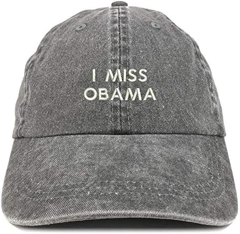 Moda Giyim Mağazası Obama'yı Özledim İşlemeli Yıkanmış Düşük Profilli Şapka
