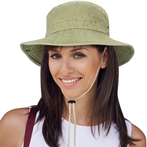 Dizeleri ile Kadınlar için kova Şapka, yıkanmış Pamuk Packable Plaj güneş şapkaları Mens Womens Kova Şapka Seyahat için 22-22.