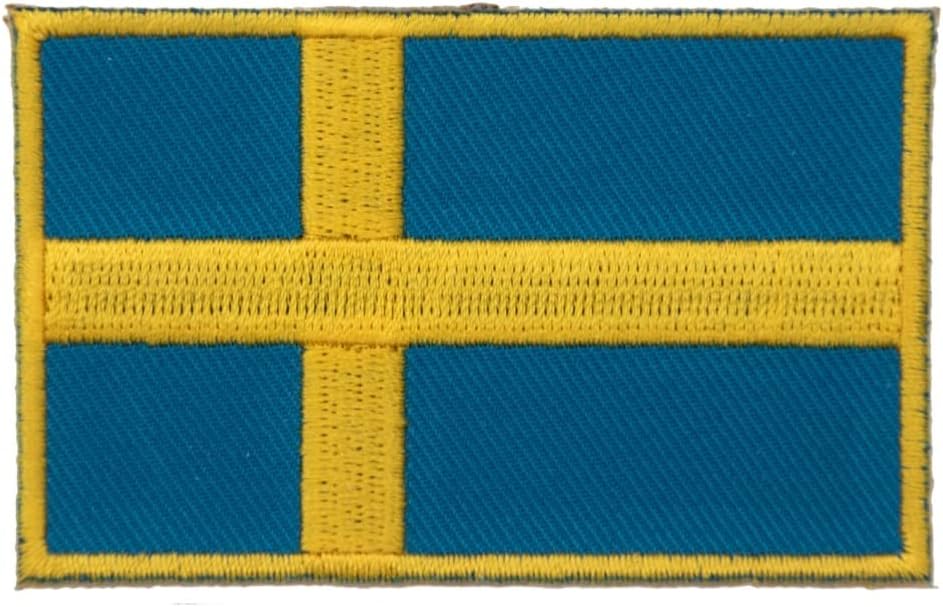 Bir - BİR 3D taktik AB Logo yama + isveç ülke bayrağı ısı mühürlü destek yama + ab avrupa yaka Pin, ceket kot şapka çizmeler