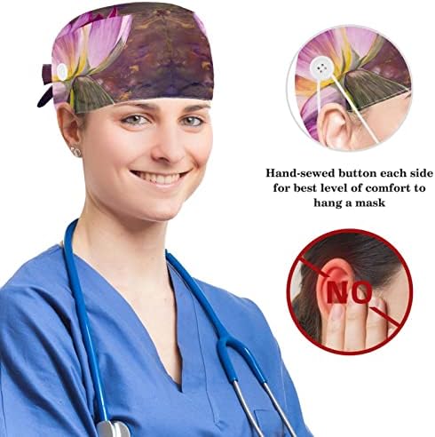 Hipnotik Psychedelic Spiral Girdap Çalışma Şapka Ayarlanabilir Fırçalama Kap Düğmeleri ve Yay ile Saç Toka Hemşire ve Doktor
