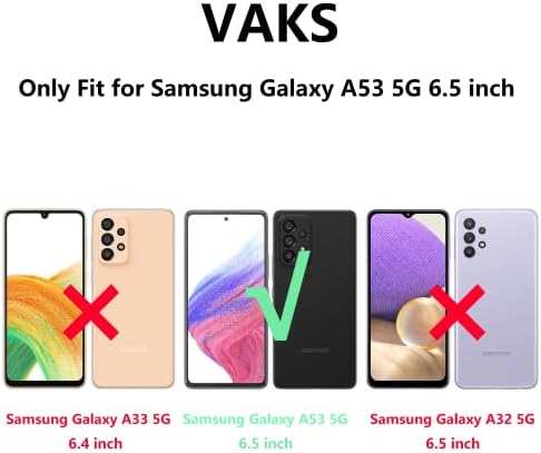 VAKS Samsung Galaxy A53 5G Kılıf ile Sürgülü kamera kılıfı ve Halka Kickstand, Ağır Koruyucu Darbeye Dayanıklı Telefon arka