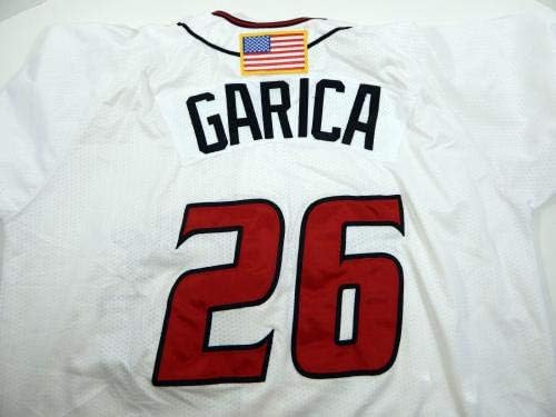 2018 Albuquerque izotopları Garcia 26 Oyun Kullanılmış Beyaz Forma - Oyun Kullanılmış MLB Formaları