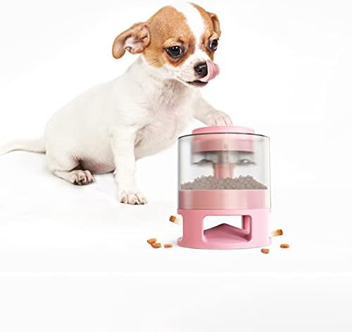 Otomatik Köpek Besleyici, Köpek ve Kedi Maması Dağıtıcı İnteraktif Düğme Tetik Pet Bulmaca Tedavi Dağıtım Oyuncakları, Yiyecek