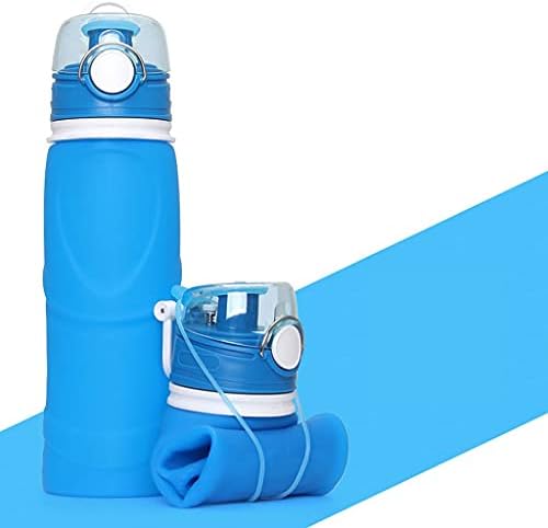WSSBK 750 ML Katlanabilir Su Şişesi Taşınabilir Silikon içme şişesi Açık Spor Su Şişeleri Seyahat Drinkware (Renk: E)