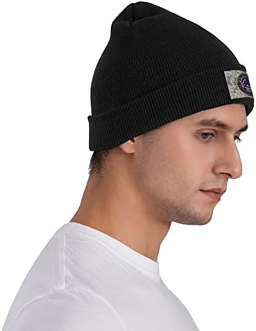 Ordu Güvenlik Ajansı ASA Mühür Örme Şapka Bere Kış Sıcak Streç Kafatası Şapka Kamuflaj Siyah