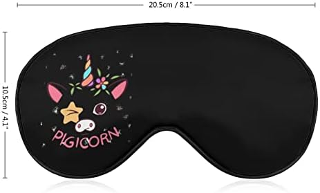 Komik Unicorn Pigicorn Uyku Körü Körüne Maskesi Sevimli göz bandı Komik Gece Kapağı Ayarlanabilir Kayış ile Kadın Erkek için