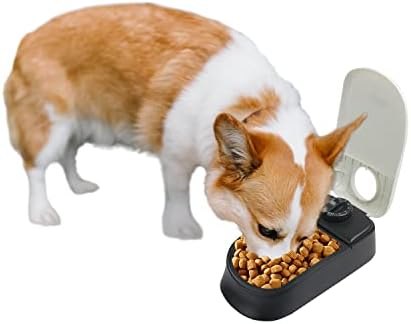 PAWİSE otomatik evcil hayvan besleyici, Otomatik Köpek Kuru Gıda Dağıtıcı Zamanlayıcı ile Kediler ve Köpekler için (1 Yemek)
