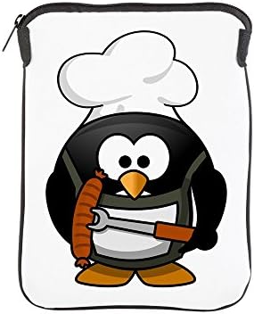 ıPad 1 2 3 4 hava II kol çantası (2 taraflı) küçük yuvarlak penguen-Barbekü ızgara Kral