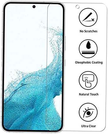 XunyLyee 3-Pack, Ekran Koruyucu için Samsung Galaxy S22 (6.1), kabarcık Ücretsiz Temperli Cam için Galaxy S22 5G