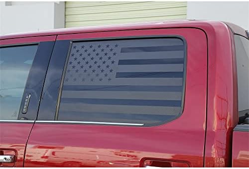 SZDEDA Karbon Fiber / PVC Arka pencere camı Çıkartması Kapak ABD Bayrağı Ford F150 2015-2020 Dış Araba Assessoires
