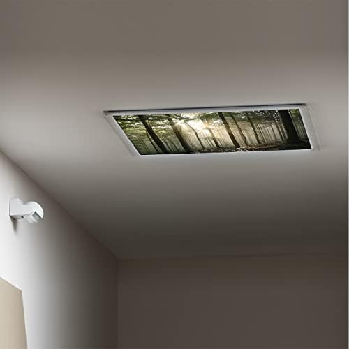 Tavan lambası Difüzör Panelleri için Floresan ışık kapakları-Orman Deseni-Sınıf Ofisi için Floresan ışık Kapakları - 2ft